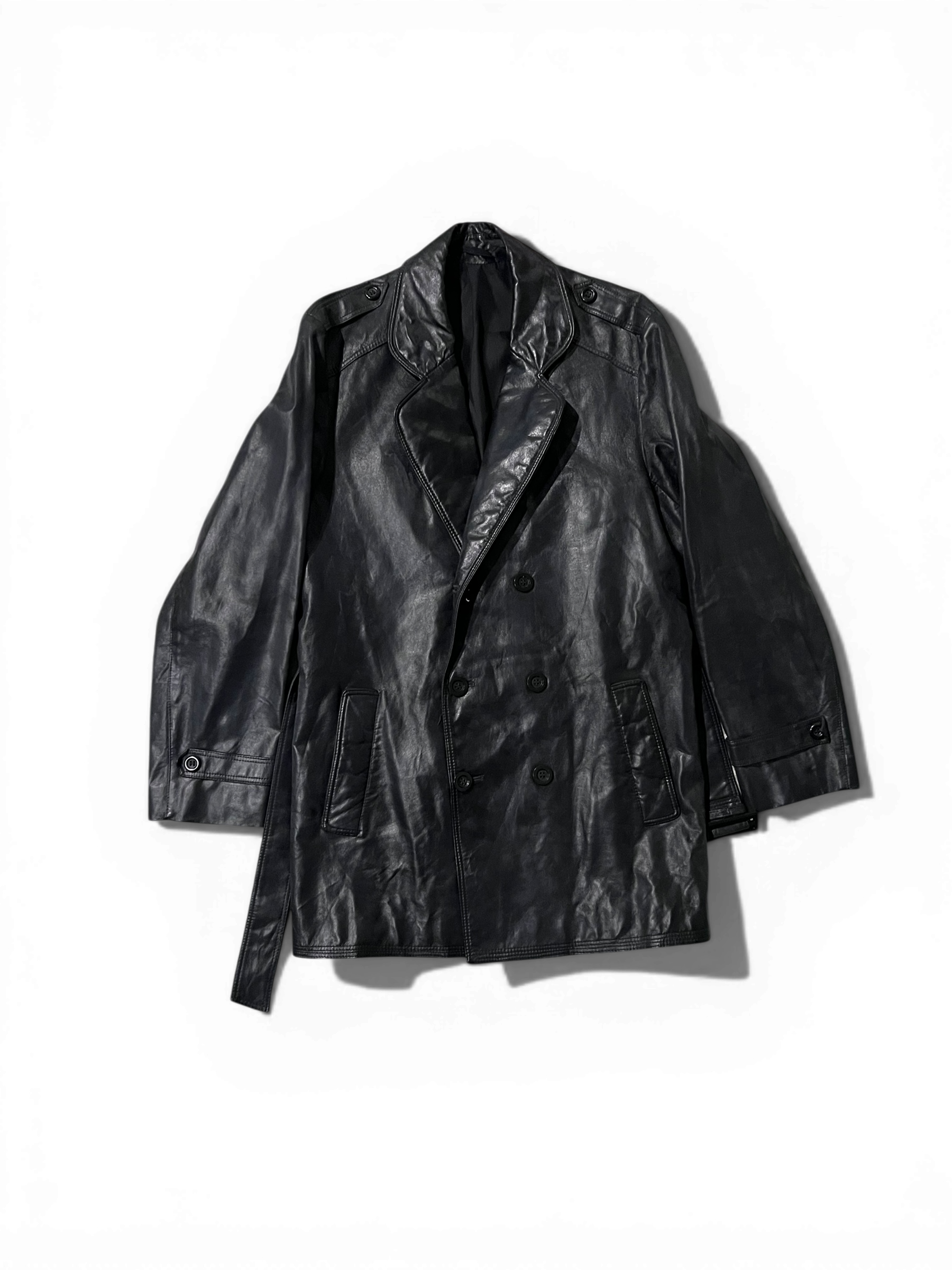 Vintage Long Leather Blazer