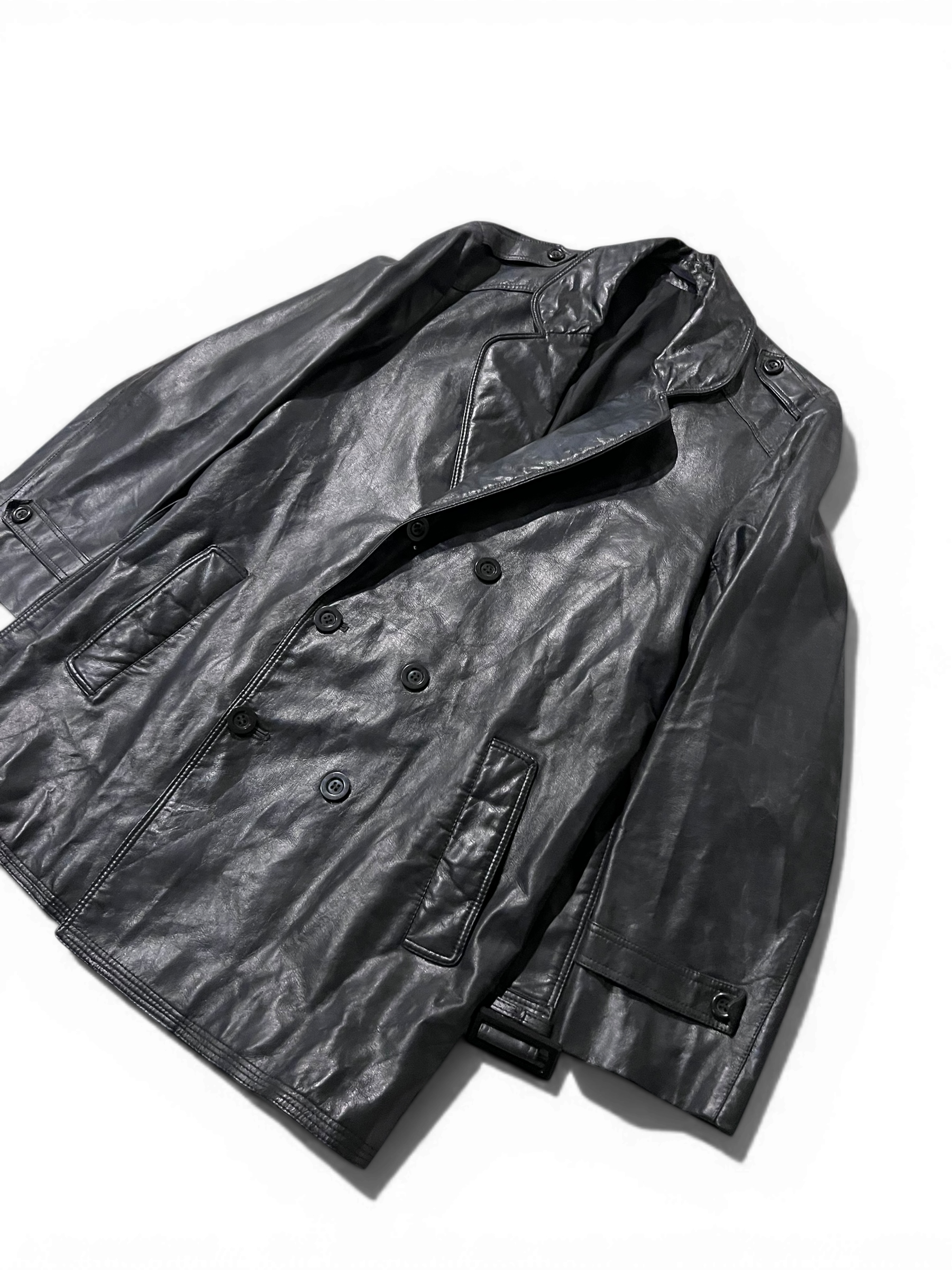 Vintage Long Leather Blazer