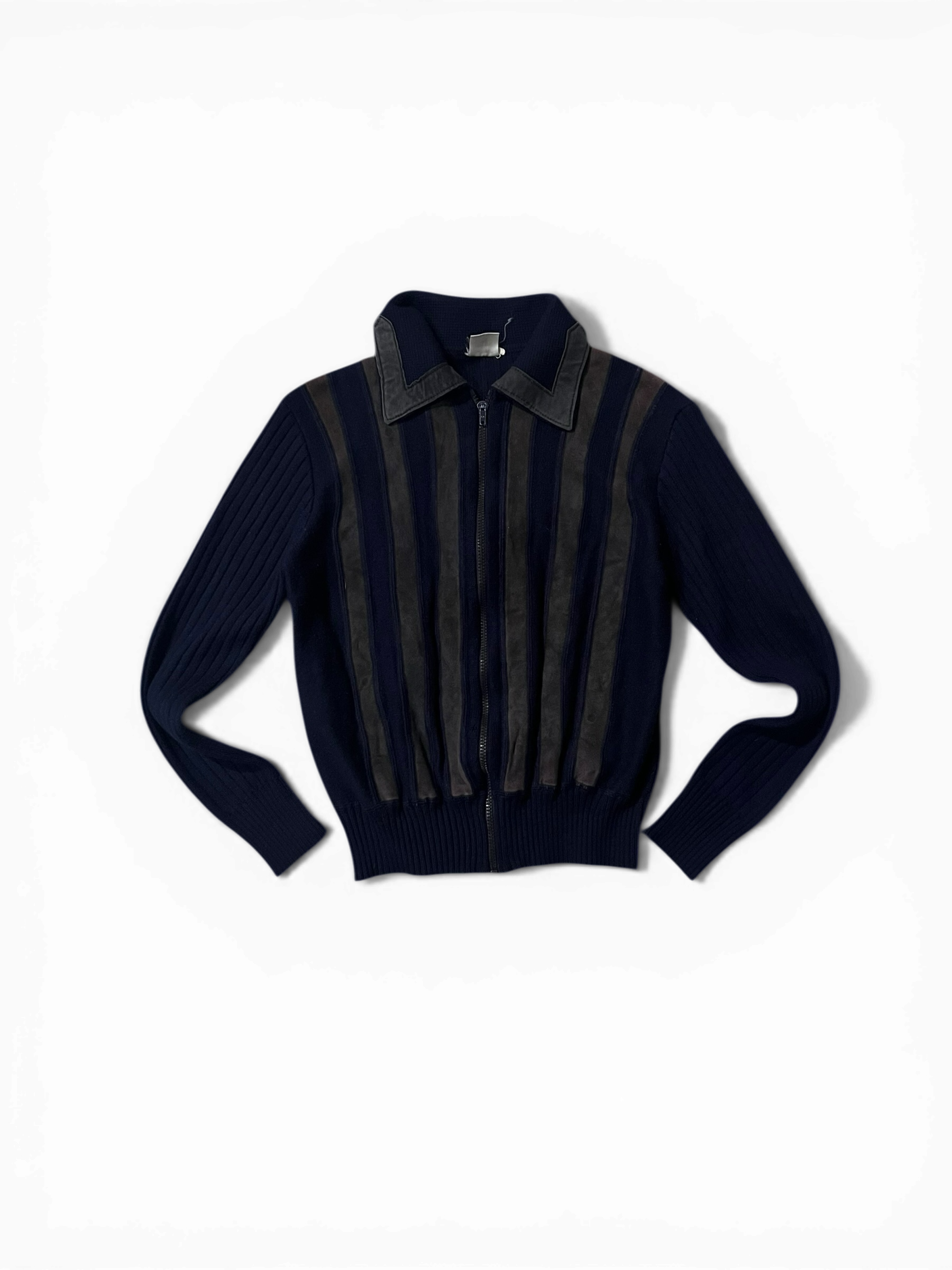 Vintage 60s Zip Up Polo Sweater